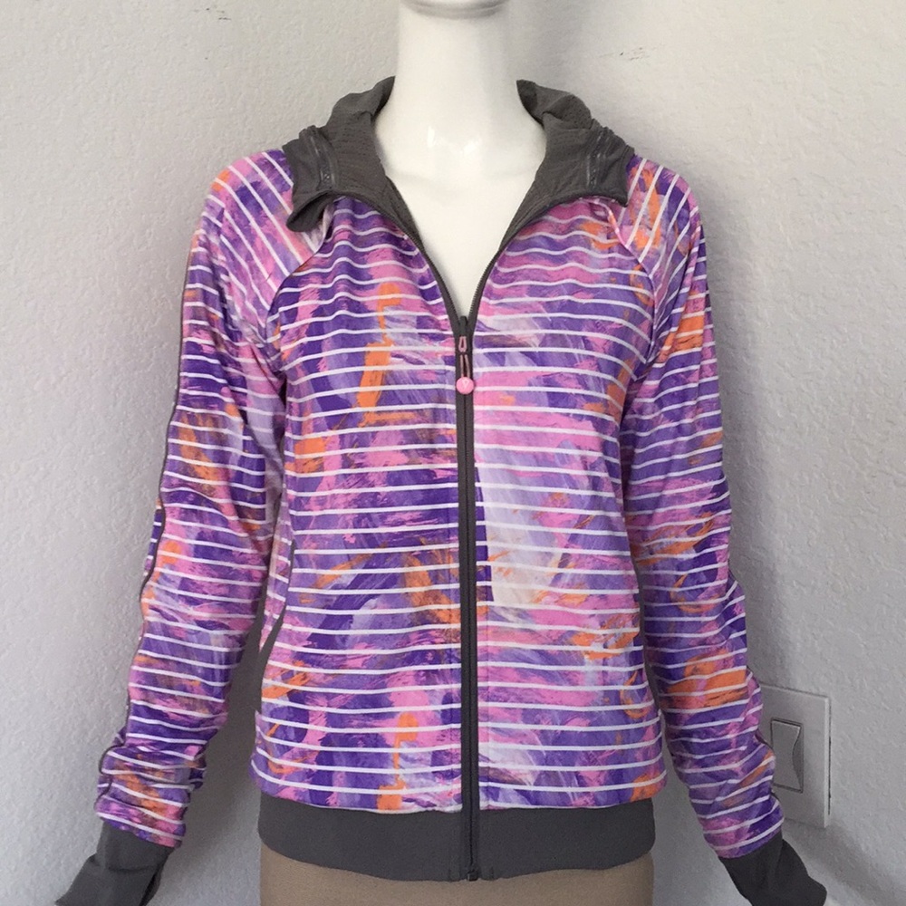Ivivva purple gray reversible jacket